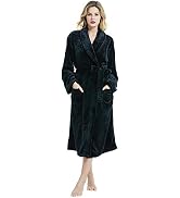 HEARTNICE Womens Fleece Robes, Soft Plush Long Bathrobe, Thick Kimono Robes for Womens, Warm Hous...