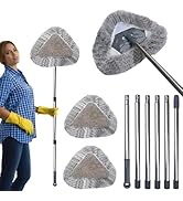 Upgraded Wall Cleaner Mop with 100 Inches Extension Pole Ploe, 2-in-1 Ceiling Cleaning Tool Duste...