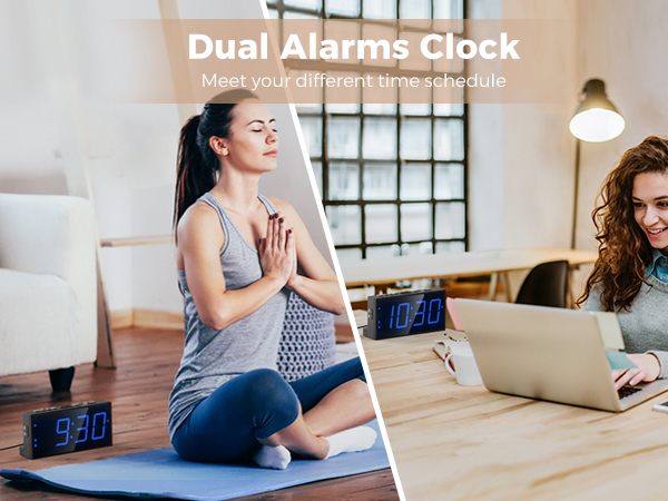 dual alarms clock