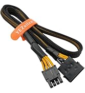 (2-Pack) YEZriler LP4 Molex Male to CPU 8 Pin (4+4) EPS-12V Power Adapter Converter Sleeved Cable...