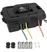 LeMotech Outdoor Electrical Box, IP55 Waterproof Connection Box with Handle, Extension Cord Cover...