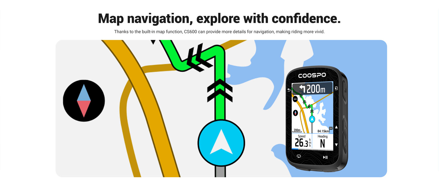GPS Bike Computer Bike GPS Cycling Computer Bike Speedometer Bike Odometer