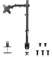 Suptek Single LED LCD Monitor Stand up Desk Mount for 1 / One Screen up to 27 inch Extra Tall 31....