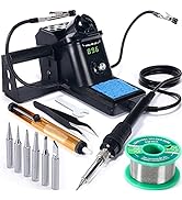 YIHUA 926 III 60W Digital Display Soldering Iron Station Kit w 2 Helping Hands, 6 Extra Iron Tips...