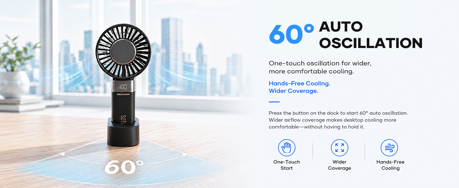SOTHING Portable Fan Rechargeable