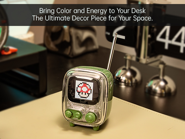 Eco-friendly retro colors, with both visual and sound quality present