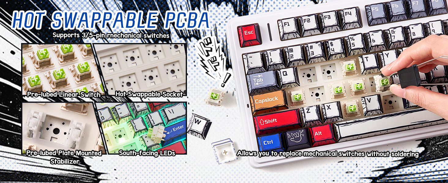  wireless mechanical keyboard