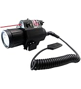 MOSANDON Compact Flashlight with Laser Sight, Green Red Laser Sight and 200 Lumens Flashlight Com...