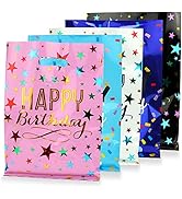 HAPMARS 50pc Party Favor Bags for Kids - With Handles, Goodie Candy Bags for Girls &amp; Boys Birthdays