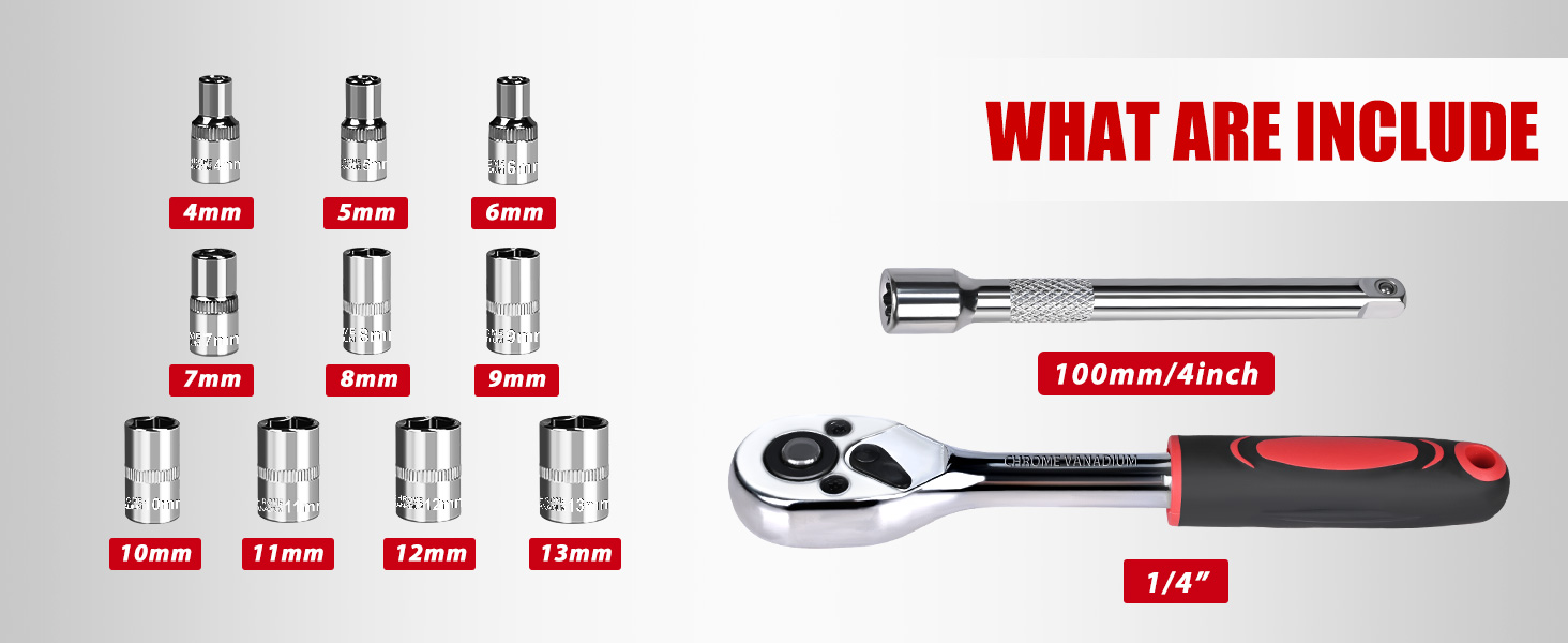 12pcs socket wrench set