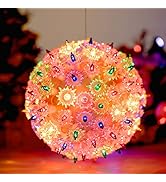 6” Christmas Starlight Sphere Outdoor Clear Lighted Ball Hanging Lights 100 Replaceable Bulbs for...