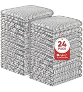 Orighty 24 Pcs Multipurpose Wire Dishwashing Rag, Non-Scratch Wire Dish Cleaning Cloths for Wet a...