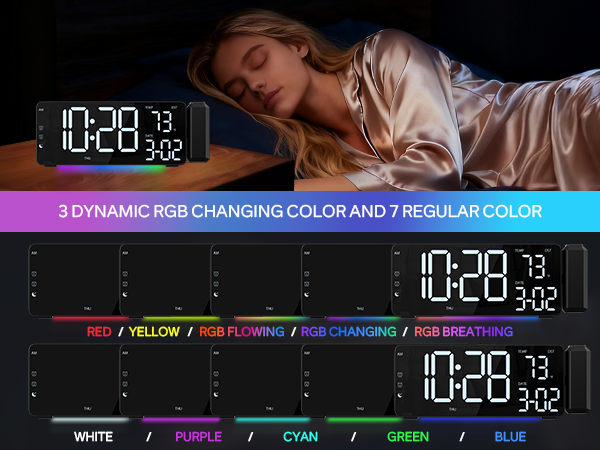 projection alarm clocks for bedrooms