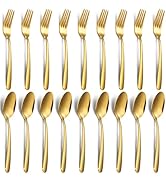 24-piece Forks and Spoons Silverware Set, Unokit Stainless Steel Flatware Cutlery Set for Home, K...