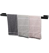 TocTen Bath Towel Rack - Square Base Thicken SUS304 Stainless Steel Towel Bar for Bathroom, Bathr...