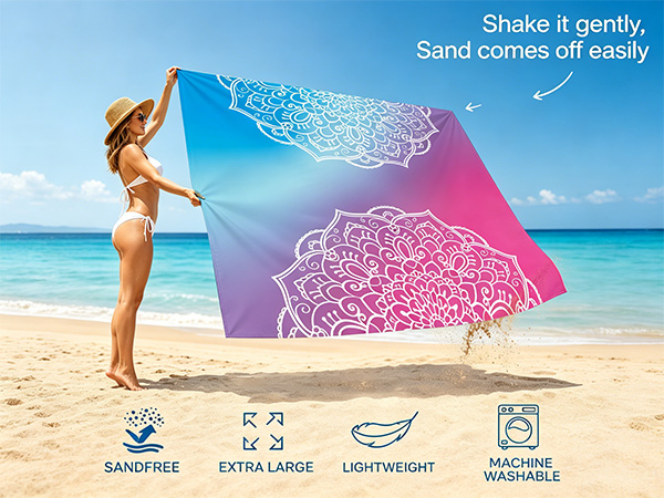 Beach Blanket Waterproof Sandproof