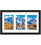 Vittanly 8x14 Picture Frames Collage Wall Decor, Displays 3Pcs 4x6 Pictures with Mat or 1Pcs 8x14...