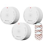 Heiman Smoke Detector, 10-Year Battery Operated Smoke Alarms, Photoelectric Fire Detectors for Ho...