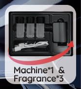 LWW Smart Car Air Freshener, 3 Levels of Adjustable Intensity, Aroma Rechargeable Aroma Diffuser,...