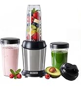 Simple Deluxe Personal Smoothie Blender, 800W Blenders for Shakes and Smoothies with 3 BPA-Free P...
