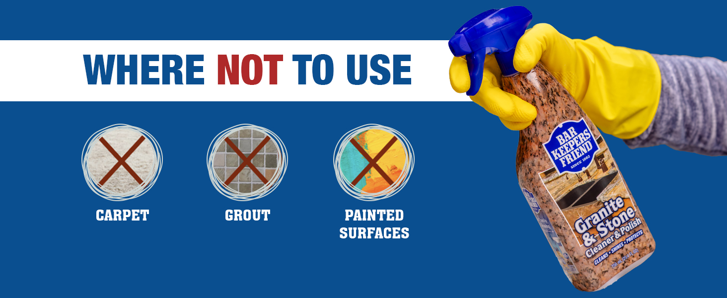 Do not use on carpet grout painted surfaces