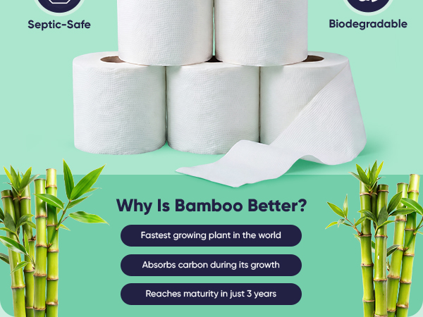 toilet paper bamboo ply free organic recycled septic safe individually wrapped sustainable products