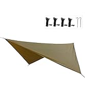 TRIWONDER Camping Tarp Cover Waterproof Rain Fly Tent Ground Cloth Footprint Hammock Shelter for ...
