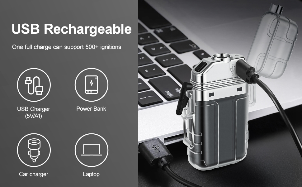 Can be charged via USB