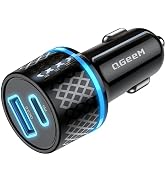 USB Car Charger, QGeeM 42.5W Car Charger Adapter with Power Delivery &amp; Quick Charge 3.0 Car USB C...