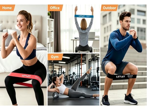 5-Pack Resistance Bands Set for Working Out, Strength Training, Stretching, Pilates, Yoga