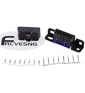 FRCVESNG 16 Pin OBD Female Wire Sockets Connector with Terminal OBDII Auto Adapter J1962 OBD2 Plu...