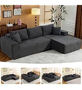 2025 New 108" Cloud Couch Sectional, Boneless Modular Sectional Sofa with L-Shaped Chaise, Deep S...