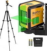 Deglasers Laser Level with Tripod, 100ft Green Cross Line Laser Level with 18" Lightweight Alumin...
