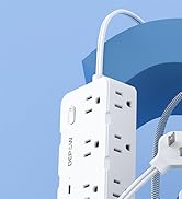 DEPOW 2 Prong Power Strip, 2 to 3 Prong Outlet Adapter with 8 AC &amp; 4 USB Ports (2 USB C), 5FT Ext...