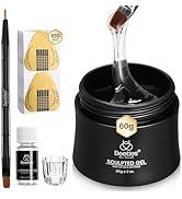 Beetles Hard Gel, 10 in 1 Large Capacity 60g Clear Scuplted Gel for Nail Extension,Sculpting &amp; Ov...