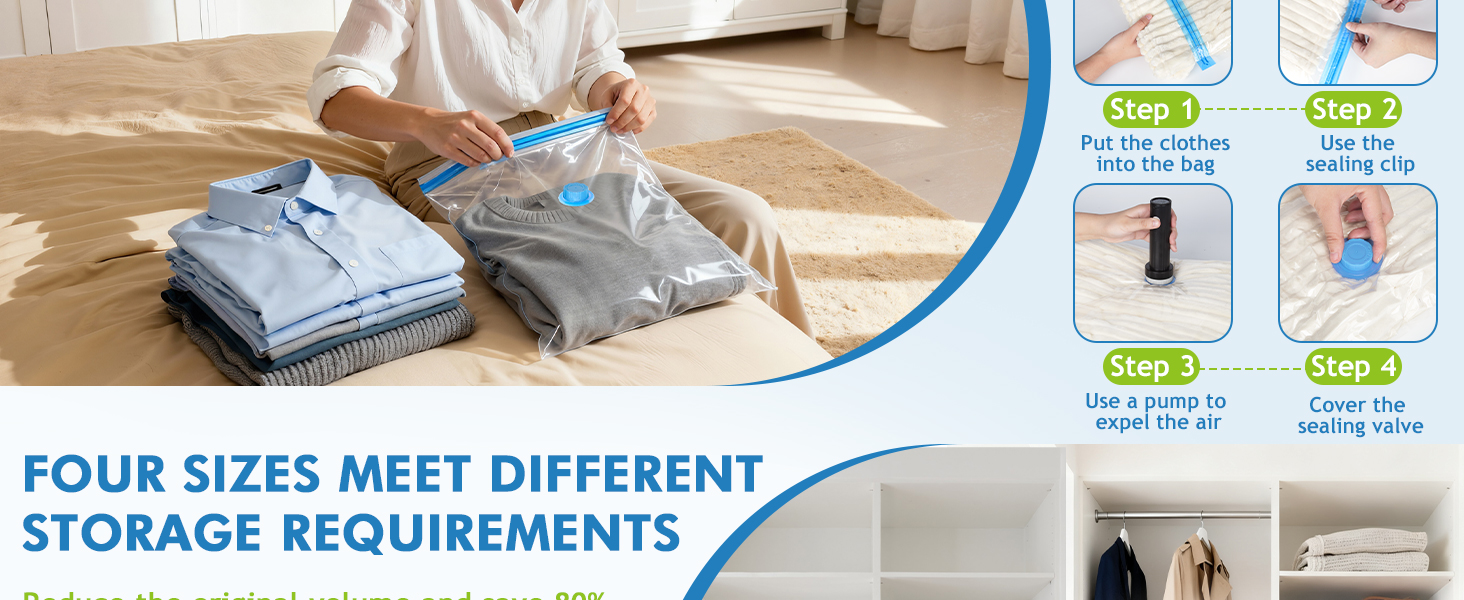 vacuum storage bags seal bedding clothing travel essentials pump