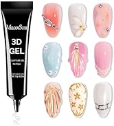 MelodySusie 3D Gel Nail Art 3D Sculpting Gel No Wipe Clear Nail Glue for Molding and Painting Nai...