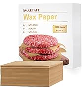 SMARTAKE 6 x 6 Inches Wax Paper, 1000 Pcs Non-Stick Hamburger Patty Paper, Square Sandwich Separa...