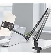 YTDSUP Tablet Holder for Bed, Flexible Long Arm Clamp Clip Stand for Desk Table Kitchen Game, Goo...