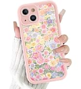Vulfwela Cute Spring Flower Phone Case for iPhone 15 6.1", Aesthetic Floral Print Design, Slim So...