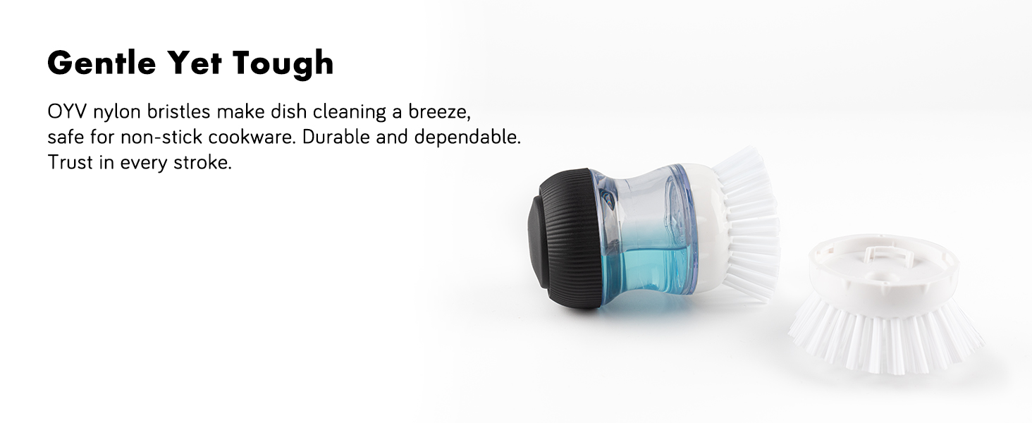 dish scrubber with soap dispenser