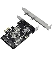 WLGQ PCI-E Rear Panel Adapter Card X1 to 2 Ports USB 3.0 IDC19 Pin PCI Express to Dual 20 Pin USB...