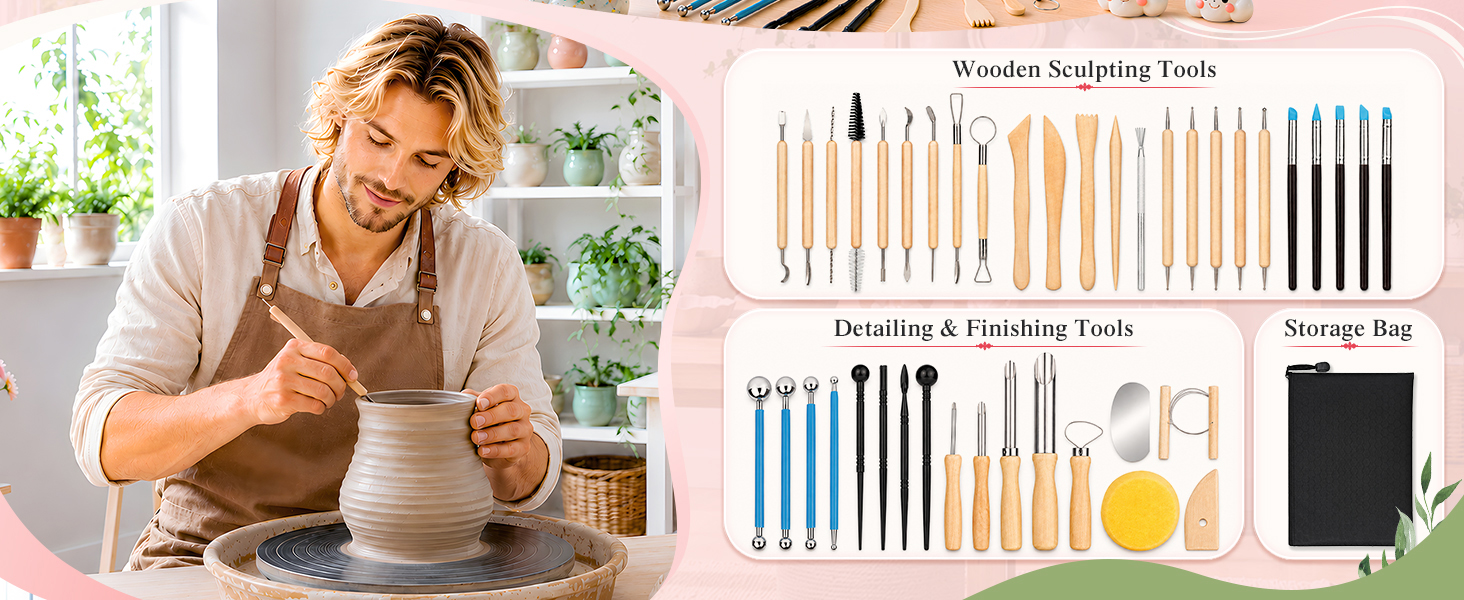 clay tools pottery tools polymer clay tools air dry clay tools clay sculpting tools