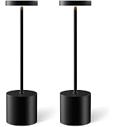 Cordless Table Lamp Set of 2, Rechargeable 5000mAh Battery Powered Outdoor Table Lamps, Portable ...