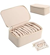 NCONCO Travel Jewelry Box, PU Leather Travel Jewelry Organizer, Portable Travel Jewelry Case with...