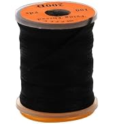 Black Fly Tying Thread,Flies Tying Thread Material,Fluorescent 100Yard 200D Bass Fishing Hook Lin...