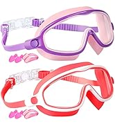 EWPJDK Kids Goggles Anti-Fog 2 Pack Swimming Goggles for kids 6-14 No Leaking Kids Swim Goggles A...