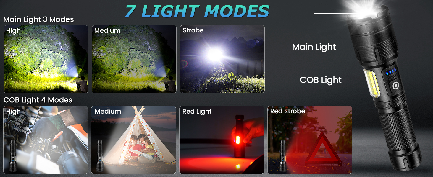 7 light modes