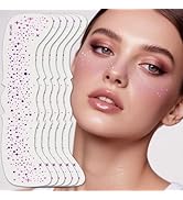 Wendy 10PCS Glitter Freckles Face Tattoo, Makeup Patches - Face Glitter Makeup Speckles, Waterpro...