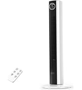 Antarctic Star Tower Fan Portable Floor Fans 85°Oscillating Fan Quiet Cooling 12H Timer Remote Co...